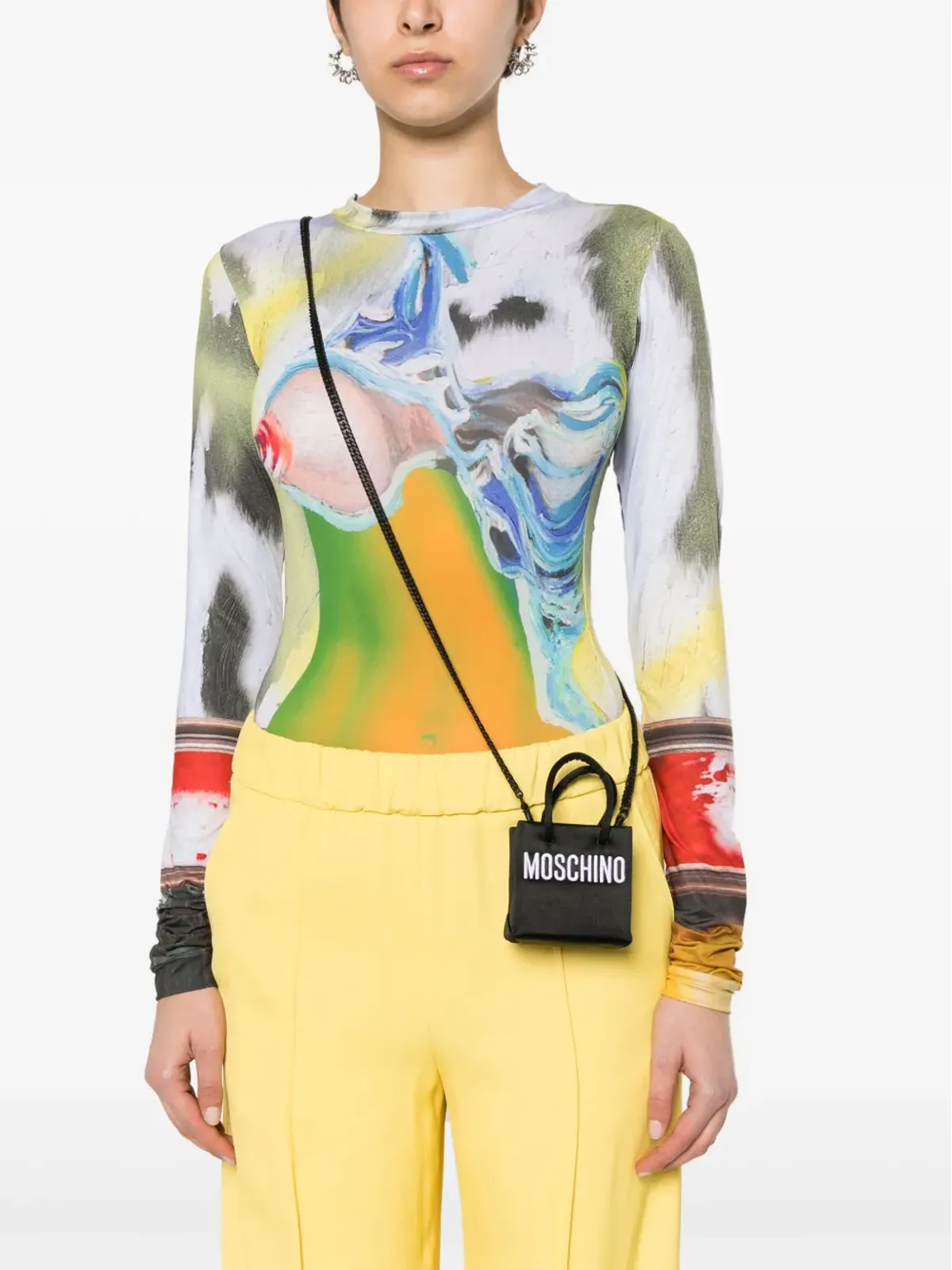 Moschino ロゴ刺繍ミニバッグ - 画像2