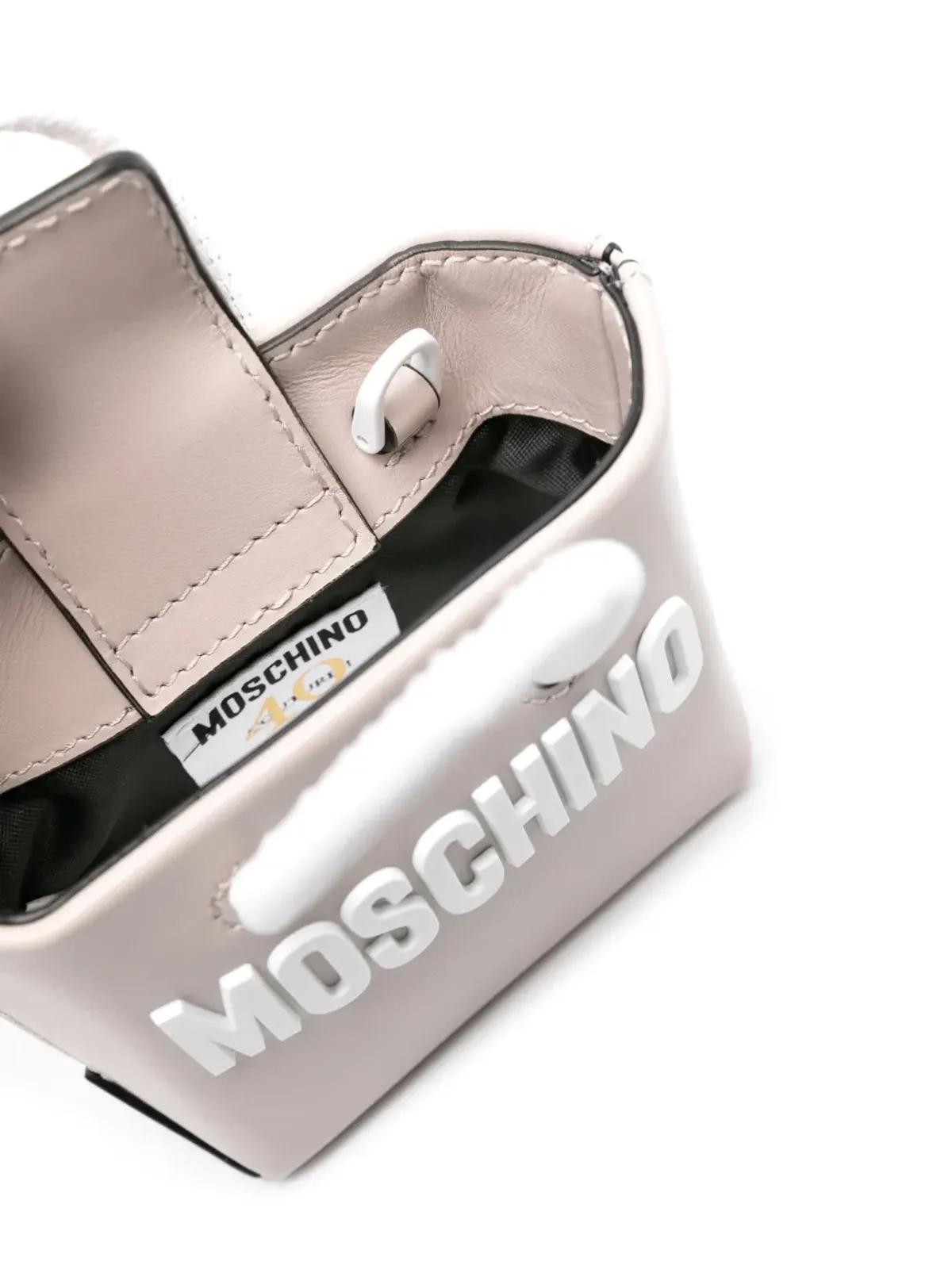 Moschino ロゴ入りレザー・ミニバッグ - ベージュ系 - 画像5