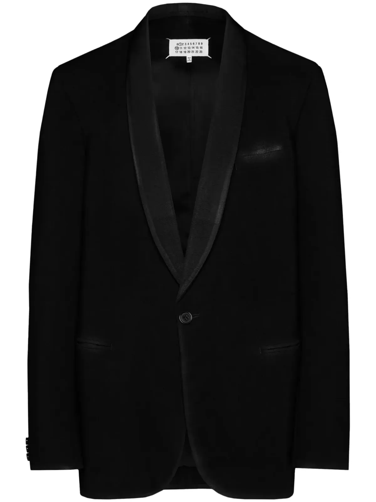 Maison Margiela フォーステッチ ロゴ シングルブレスト ブレザー - ブラック - 画像1