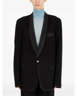 Maison Margiela フォーステッチ ロゴ シングルブレスト ブレザー - ブラック - サムネイル2