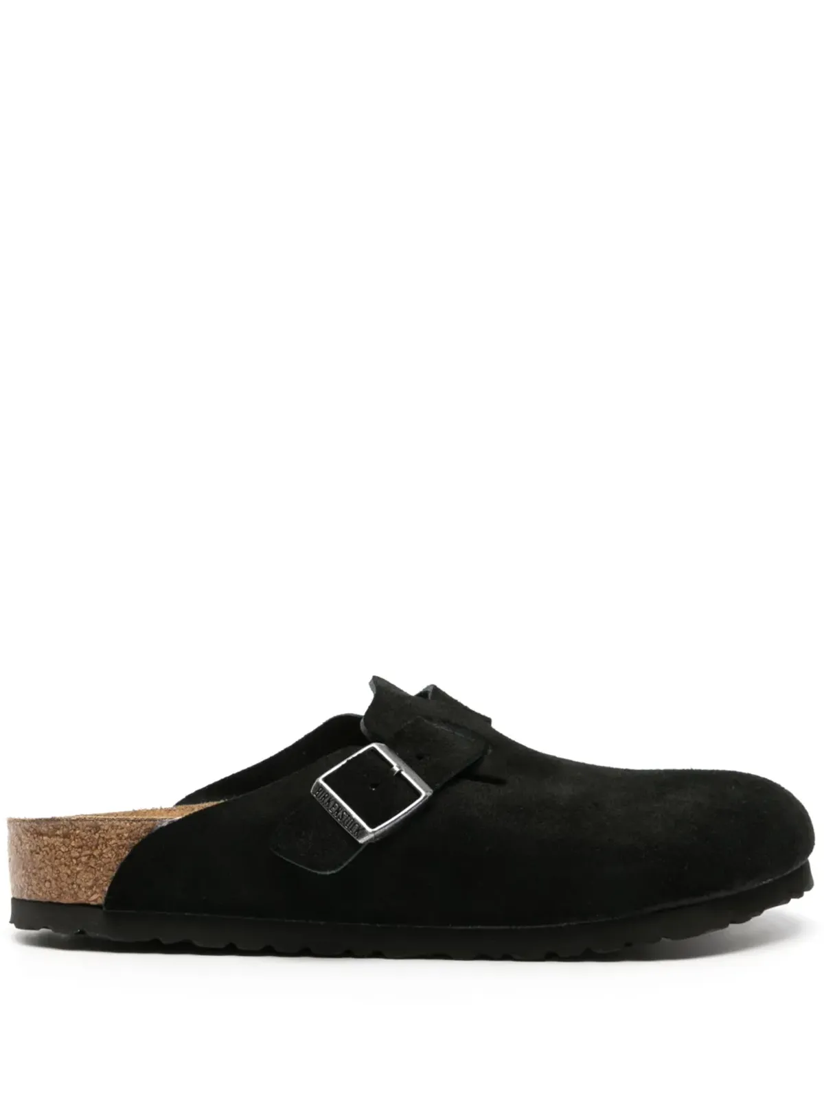 Birkenstock ボストン スエード スリッパ - ブラック - 画像1