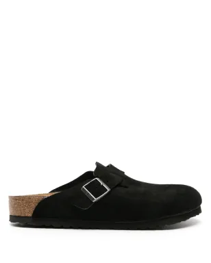 Birkenstock ボストン スエード スリッパ - ブラック - サムネイル1