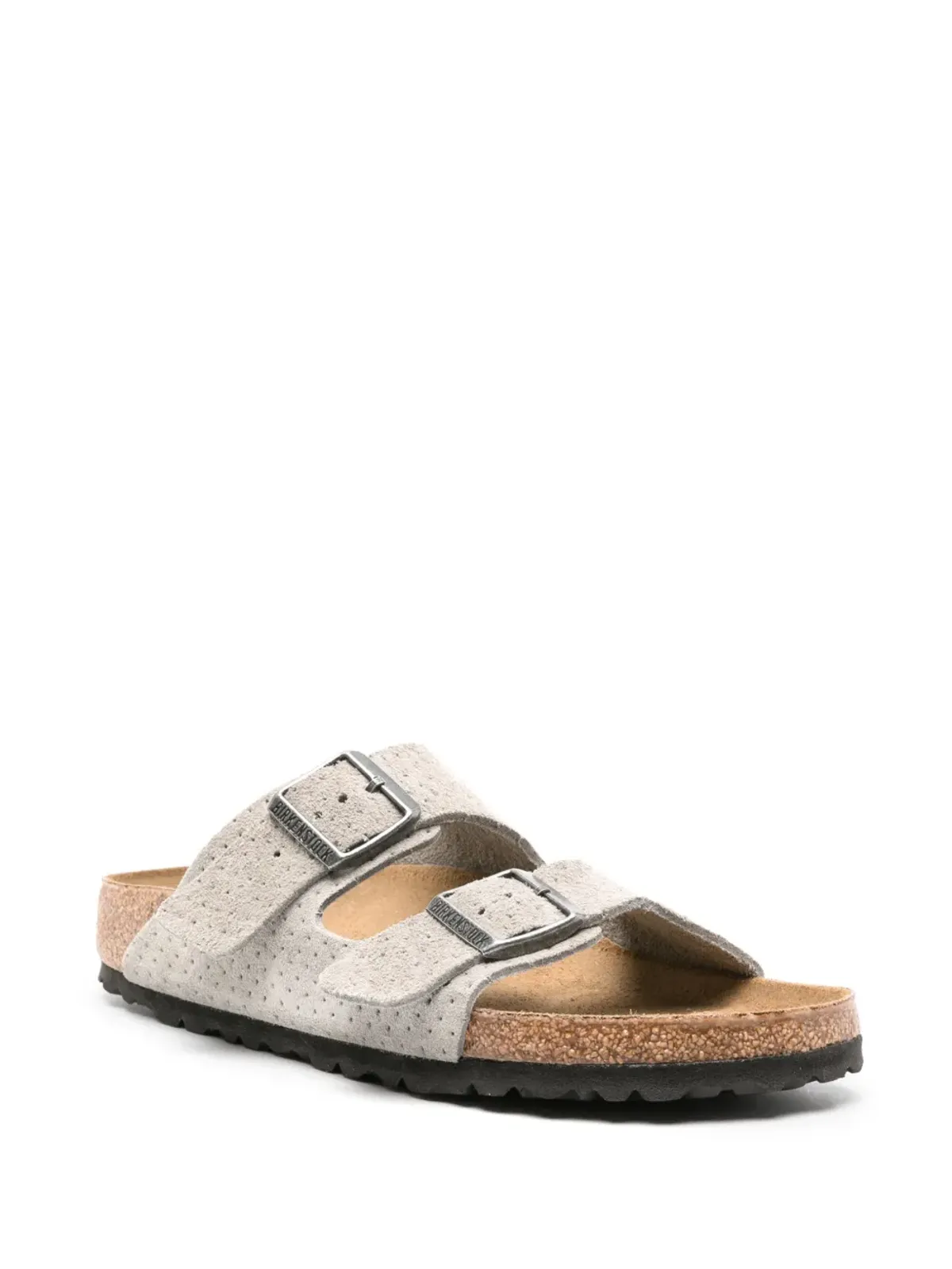 Birkenstock アリゾナ パンチング加工スエードスライド - 画像2