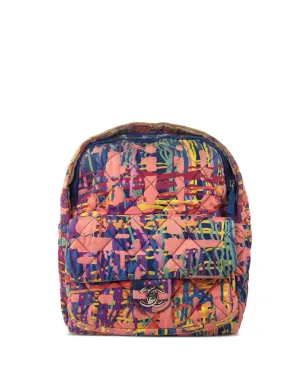 CHANEL ビンテージ 1900年代 ダイヤモンドキルティング フォラードバックパック - ピンク - サムネイル1