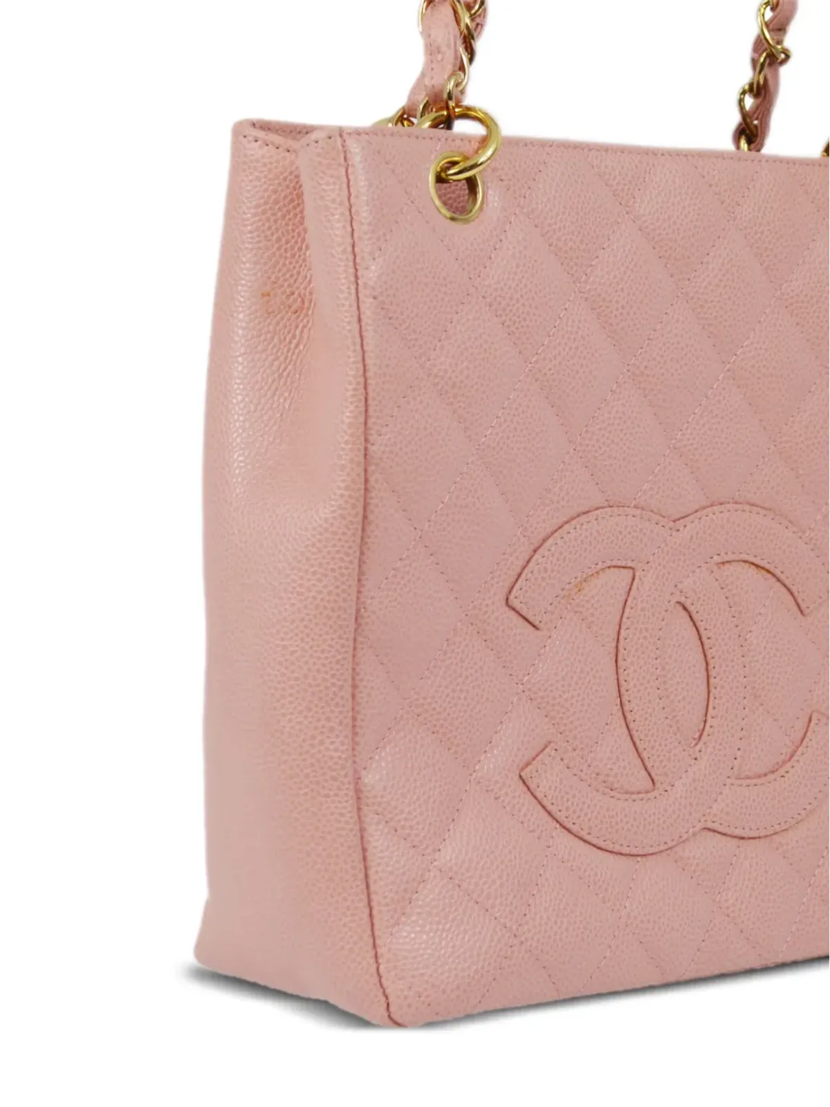 CHANEL ビンテージ 2003年 プチ・キルティング トートバッグ - ピンク - 画像3