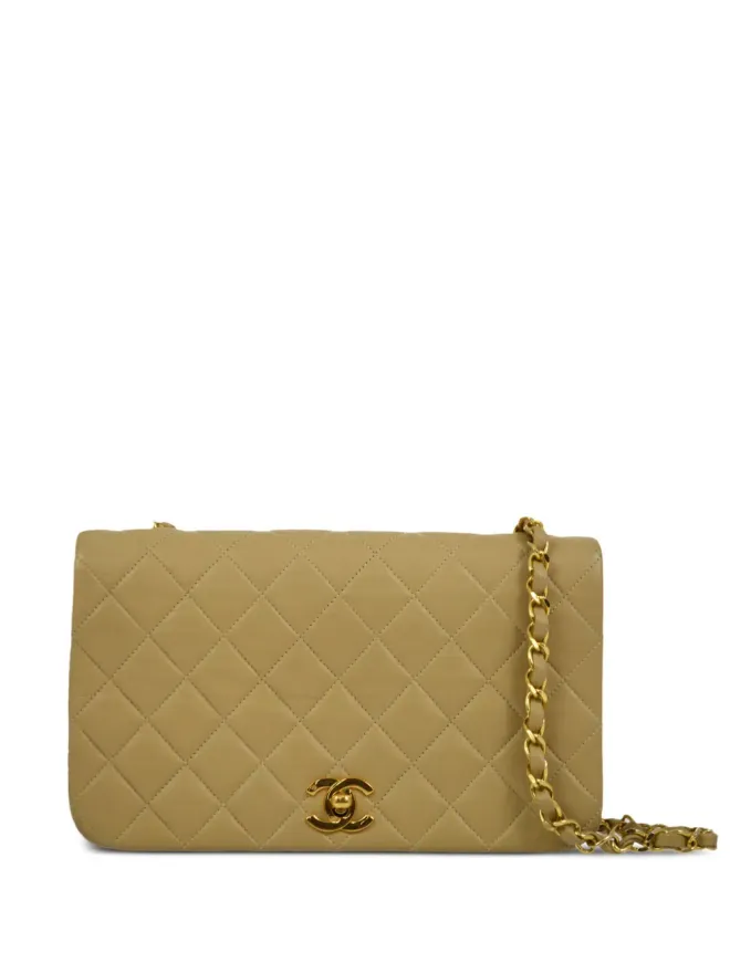 CHANEL Pre-Owned CHANEL ビンテージ 1990年 ダイヤモンドキルト ショルダーバッグ - ベージュ系の商品画像