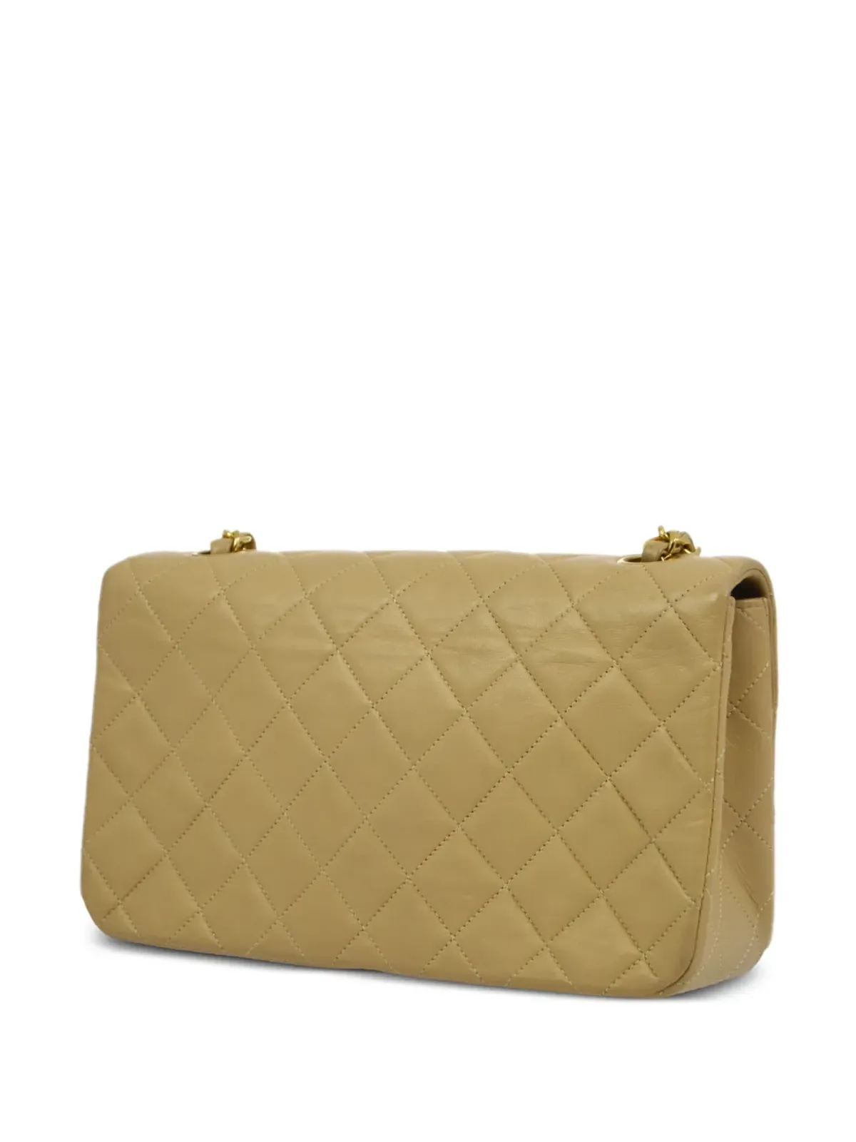 CHANEL ビンテージ 1990年 ダイヤモンドキルト ショルダーバッグ - ベージュ系 - 画像2