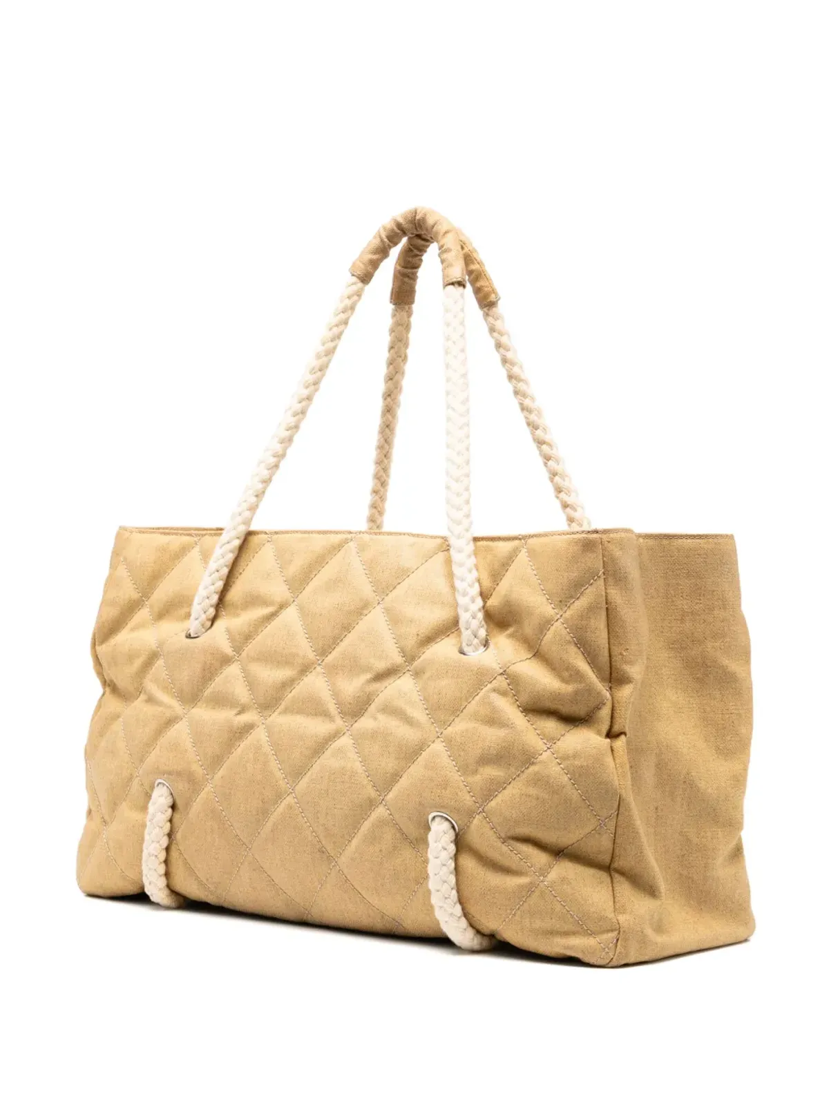 CHANEL ビンテージ 2008 Cruise Yacht コーテッドキャンバス トートバッグ - ブラウン - 画像3