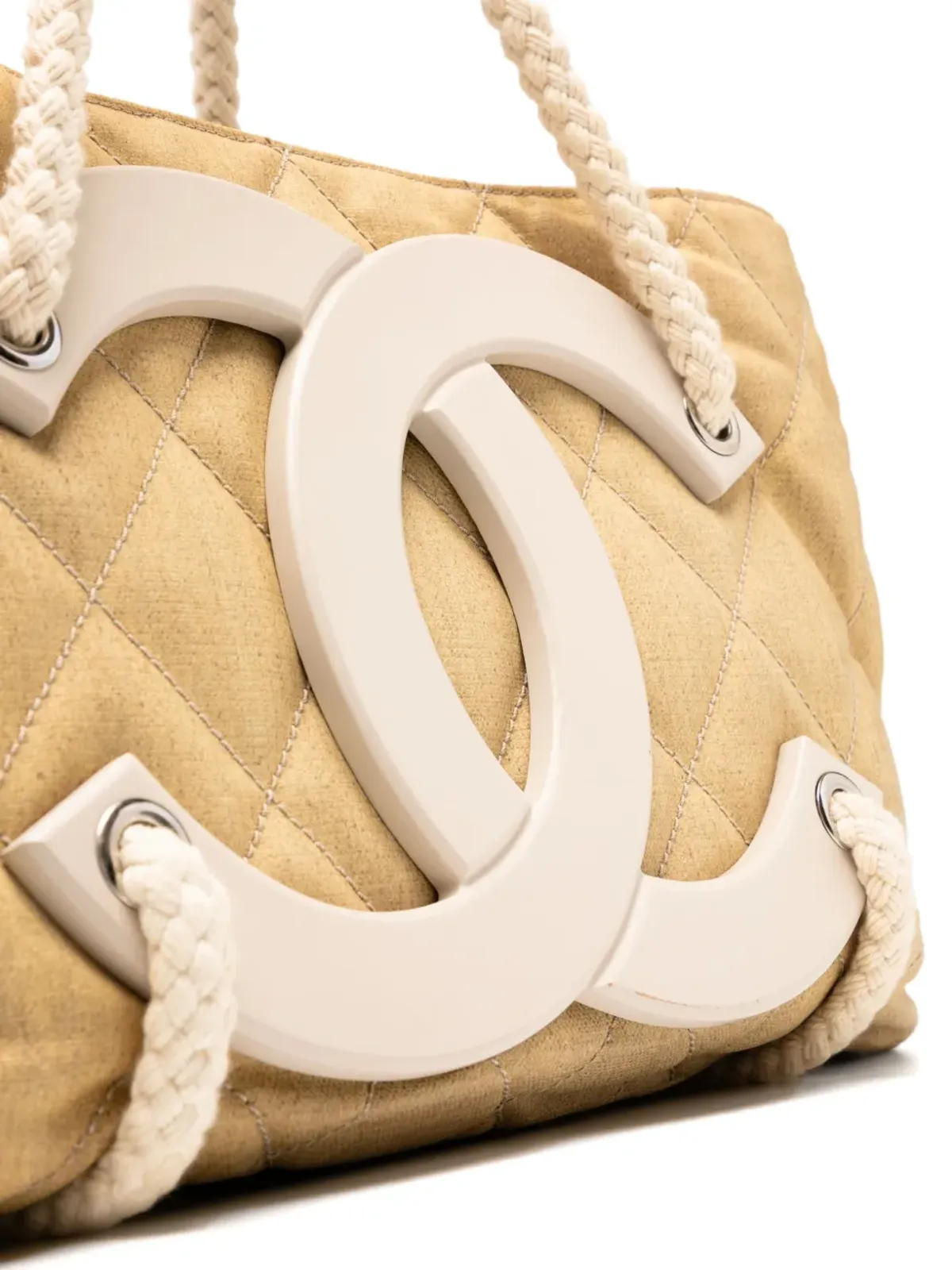 CHANEL ビンテージ 2008 Cruise Yacht コーテッドキャンバス トートバッグ - ブラウン - 画像4