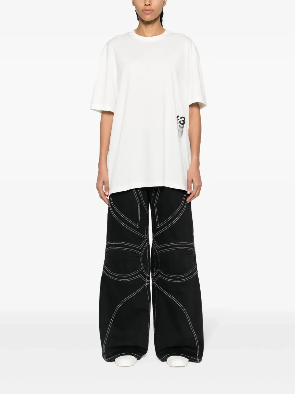Y-3 GFX SS コットンTシャツ - ホワイト - 画像3