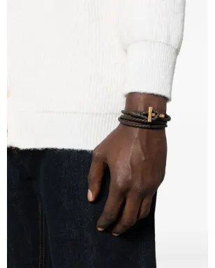TOM FORD T-plaque レザー ブレスレット - サムネイル2