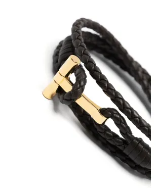 TOM FORD T-plaque レザー ブレスレット - サムネイル3