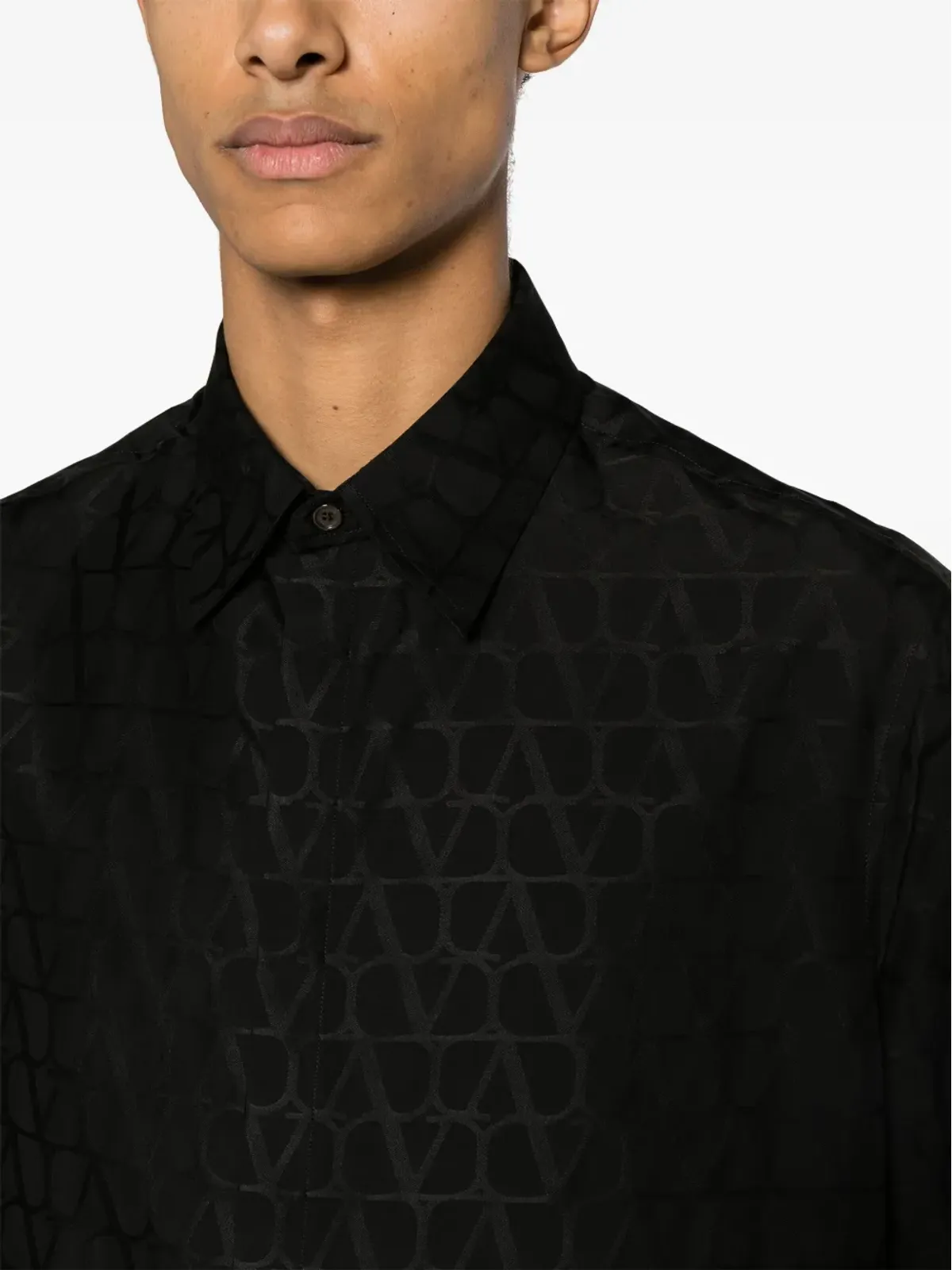 Valentino Garavani Toile Iconographeプリント ポプリン シャツ - ブラック - 画像5