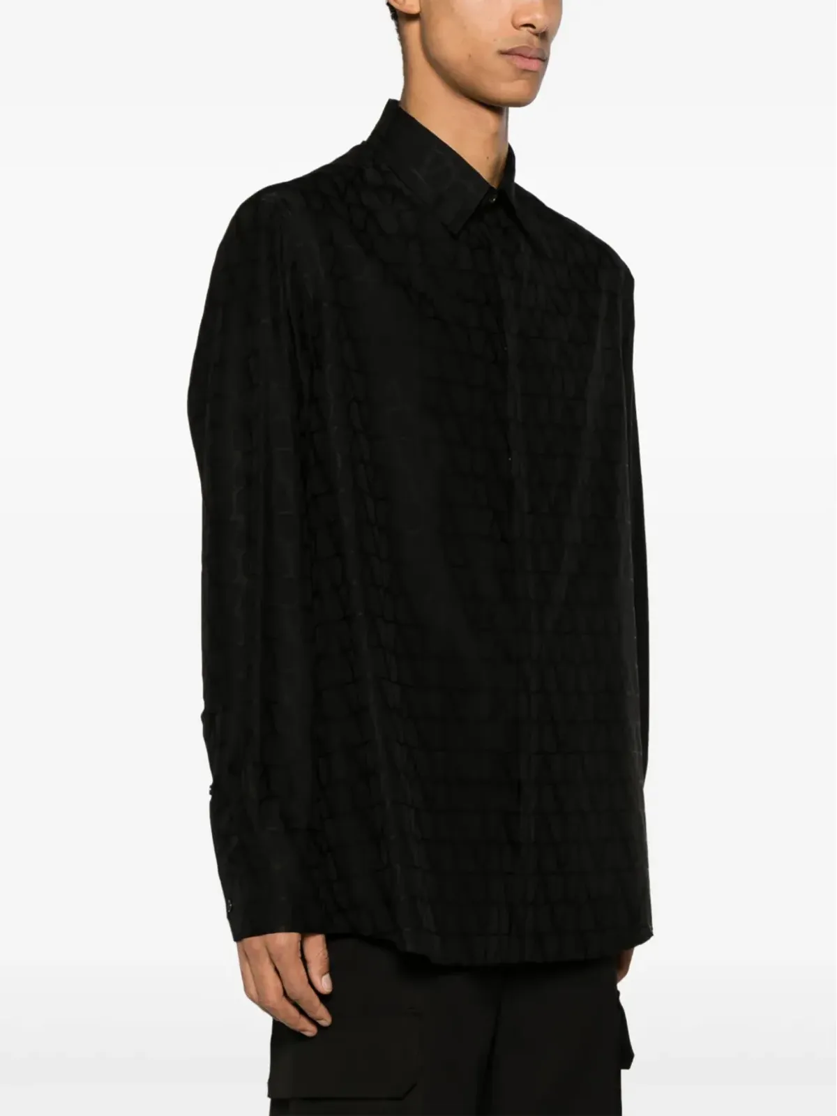 Valentino Garavani Toile Iconographeプリント ポプリン シャツ - ブラック - 画像3
