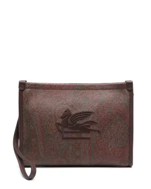 ETRO ペイズリープリント クラッチバッグ ブラウン - サムネイル1