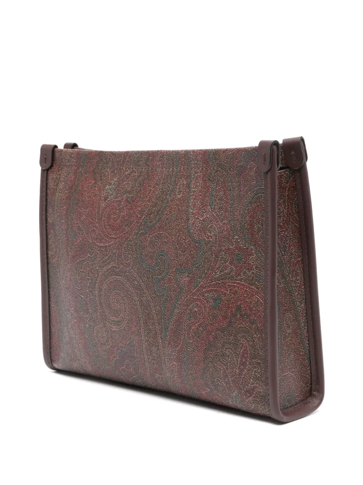ETRO ペイズリープリント クラッチバッグ ブラウン - 画像2