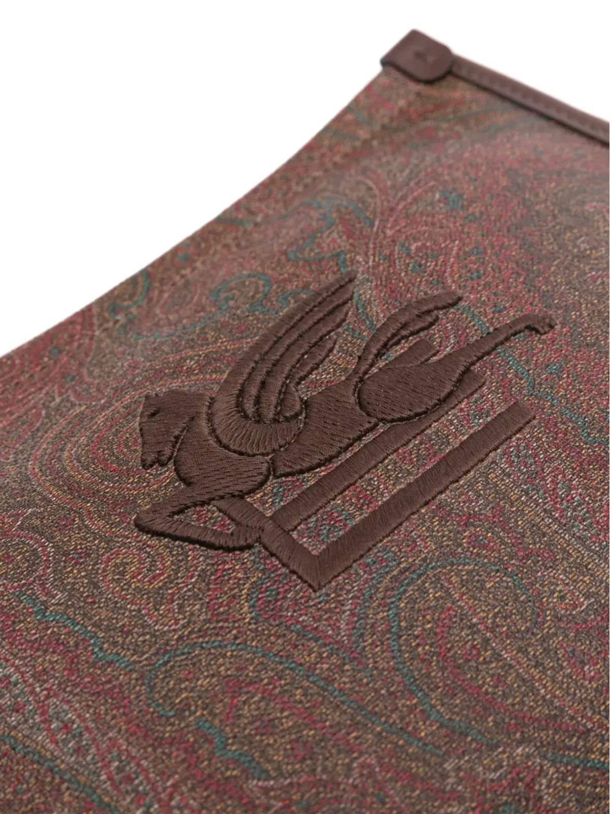 ETRO ペイズリープリント クラッチバッグ ブラウン - 画像3