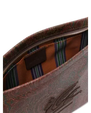 ETRO ペイズリープリント クラッチバッグ ブラウン - サムネイル4