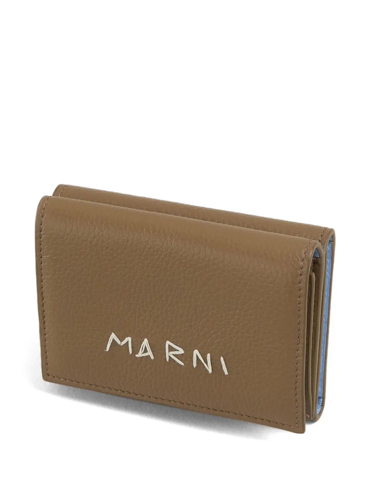 Marni ロゴ刺繍レザー ウォレット - ブラウン - 画像3