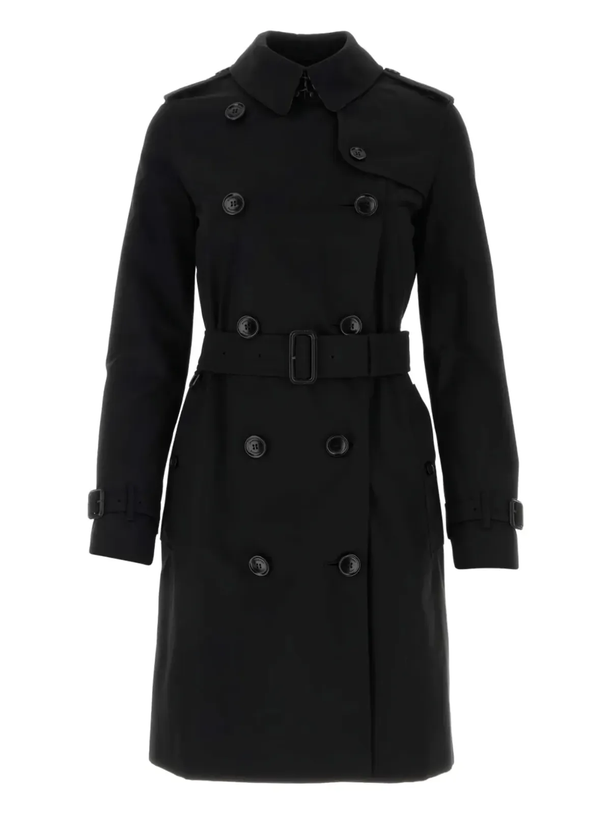 Burberry ダブルブレスト コットンコート ブラック - 画像1
