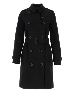 Burberry ダブルブレスト コットンコート ブラック - サムネイル1
