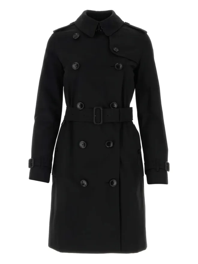 Burberry Burberry ダブルブレスト コットンコート ブラックの商品画像