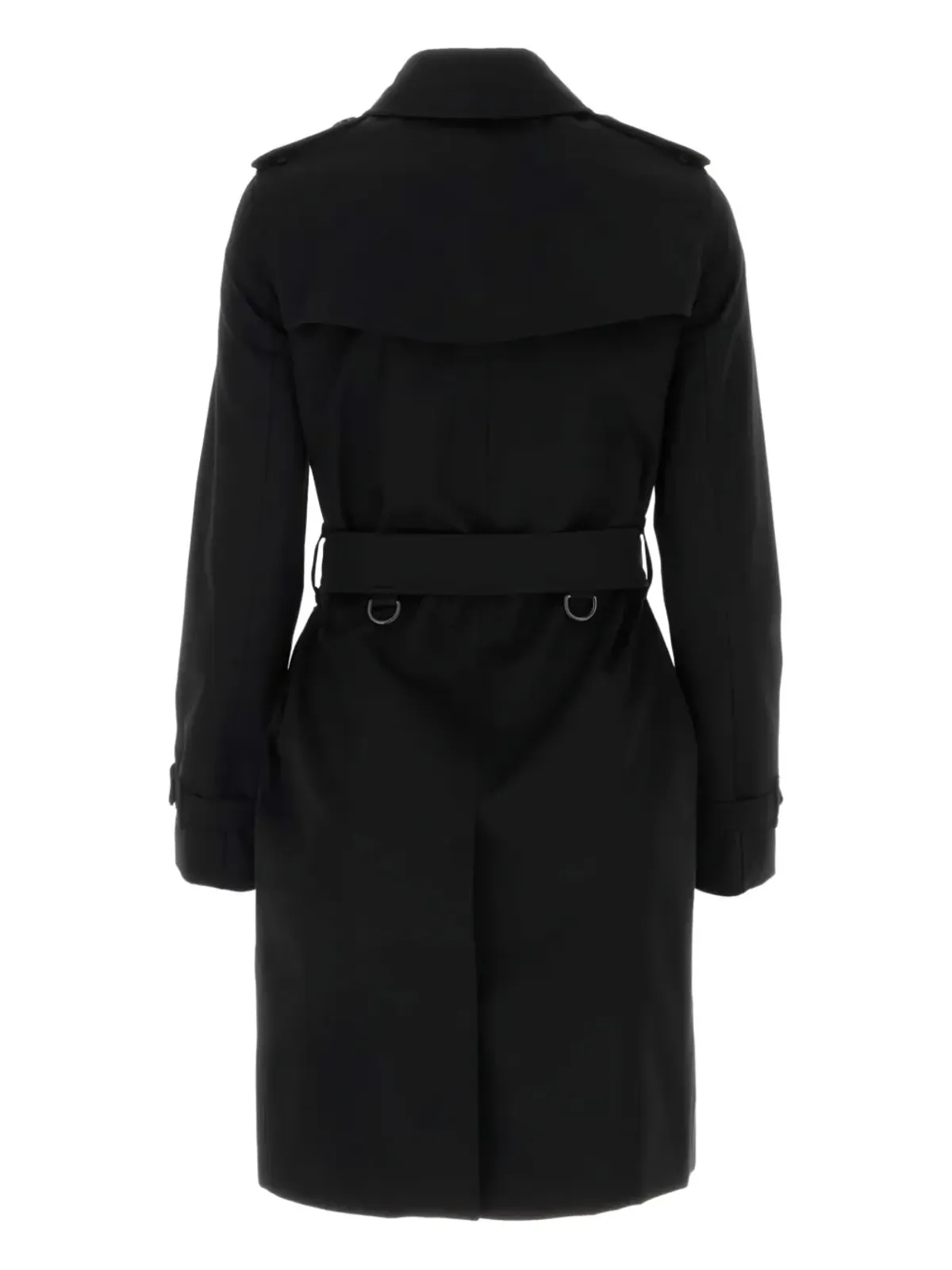 Burberry ダブルブレスト コットンコート ブラック - 画像2