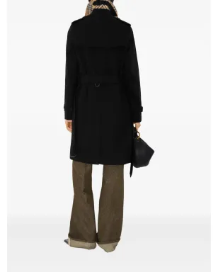 Burberry ダブルブレスト コットンコート ブラック - サムネイル4