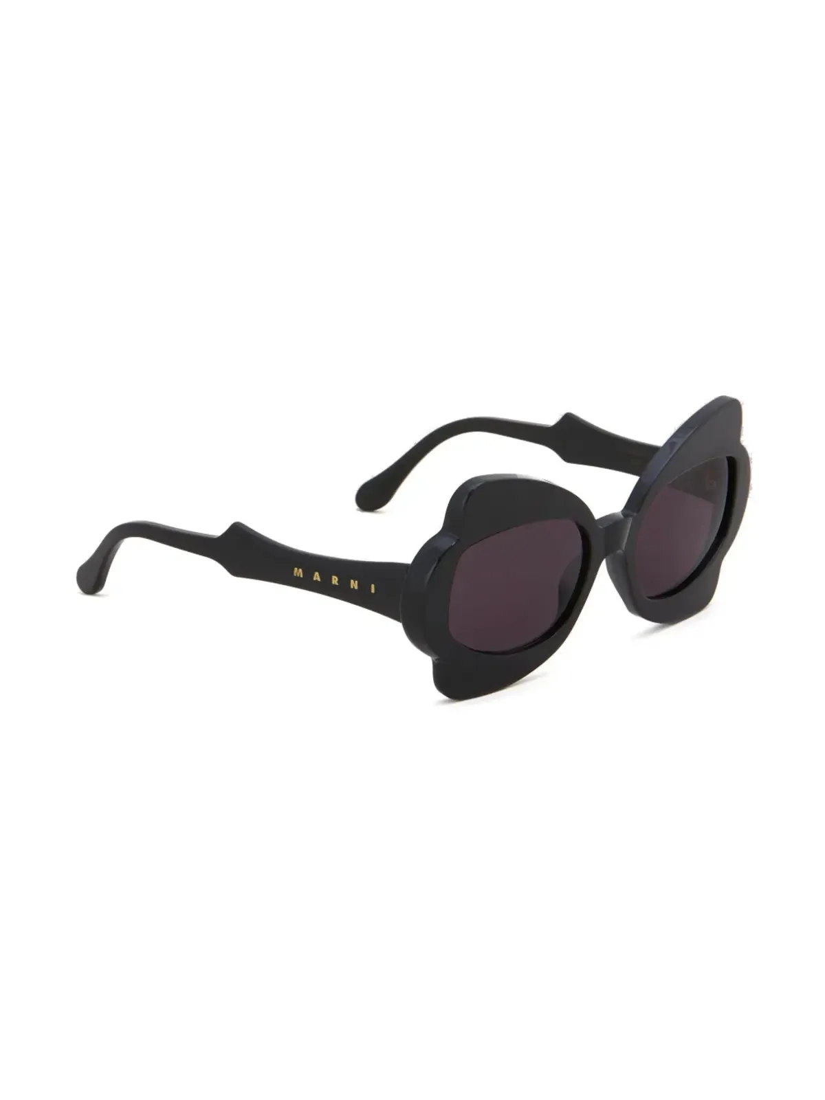 Marni Eyewear オーバーサイズフレームサングラス ブラック - 画像2