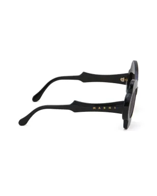 Marni Eyewear オーバーサイズフレームサングラス ブラック - サムネイル3