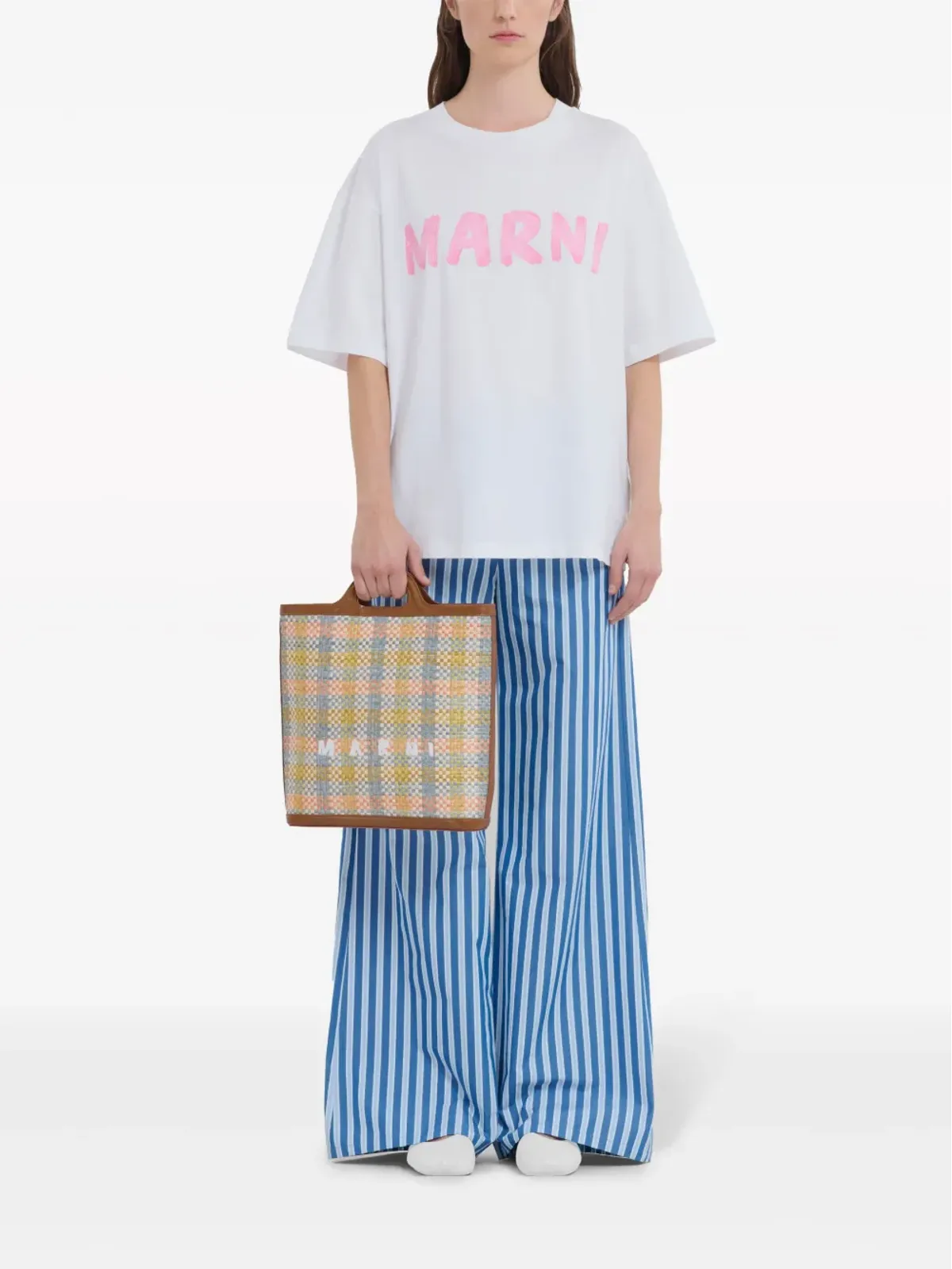 Marni 編み込みトートバッグ ピンク - 画像2
