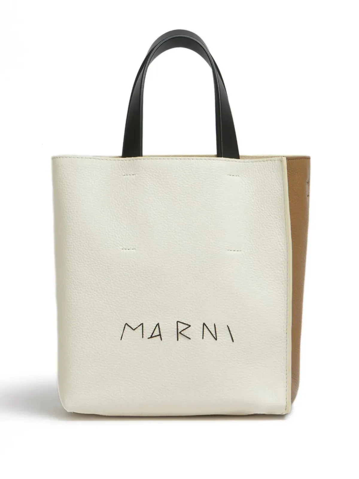 Marni ミュゼオ ミンディングロゴ レザートートバッグ - ニュートラルカラー - 画像1