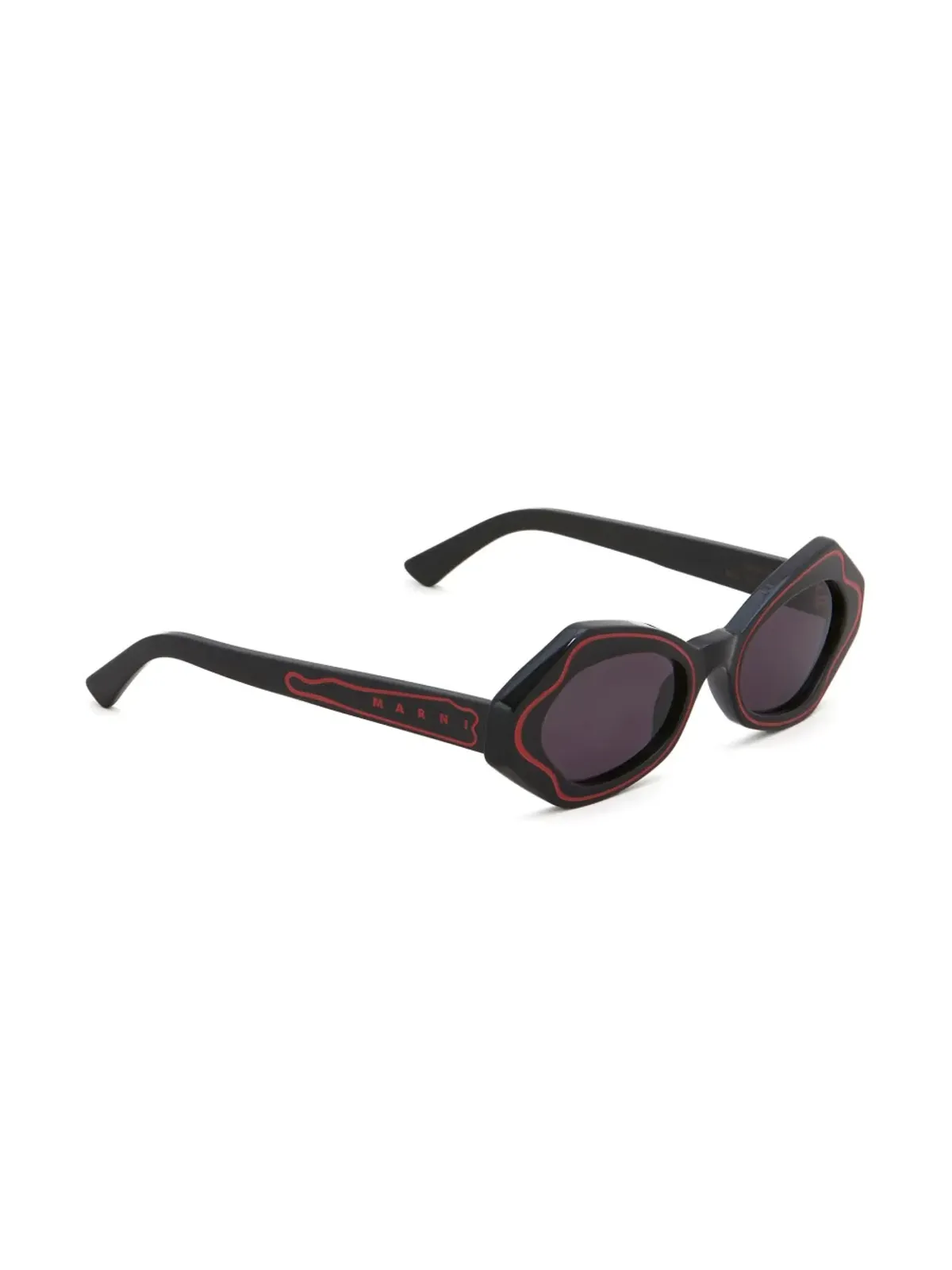Marni Eyewear 幾何学フレームのティントサングラス - 画像2