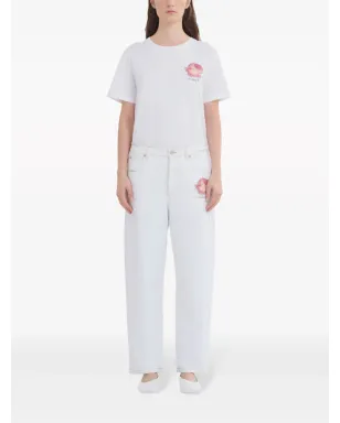 Marni アップリケ付きテーパードジーンズ - ホワイト - サムネイル3