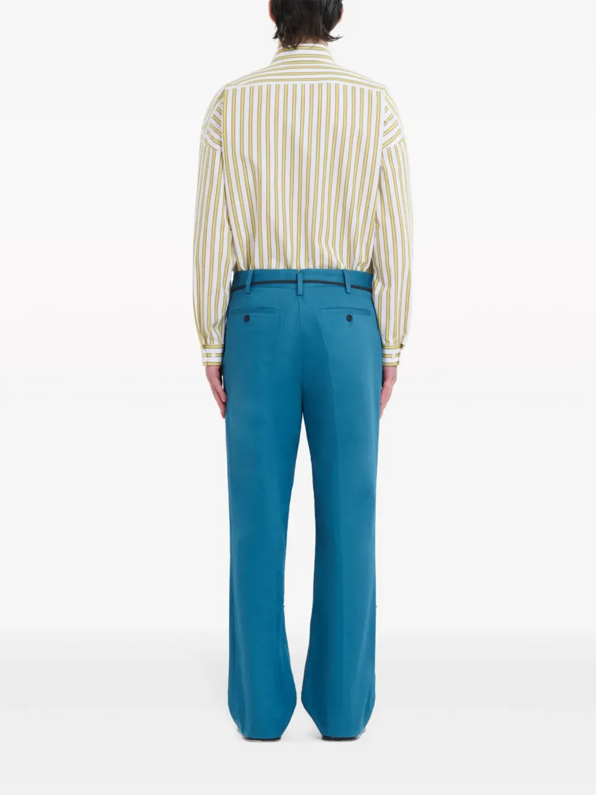 Marni 結びウエストストレートパンツ ブルー - 画像3