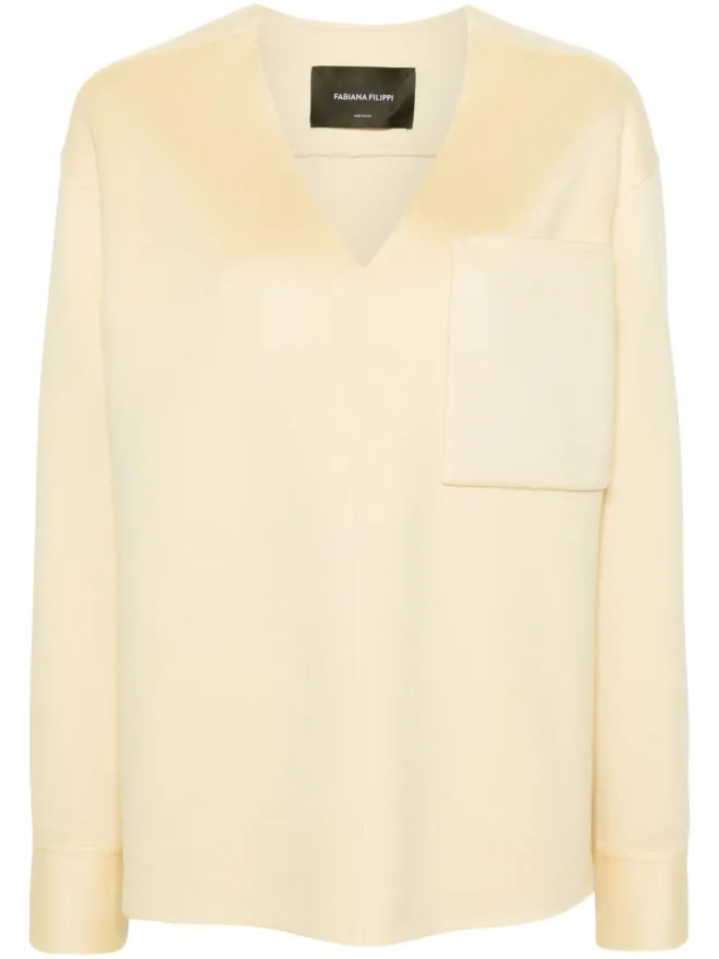 Fabiana Filippi Fabiana Filippi V-neck カシミヤセーター イエローの商品画像