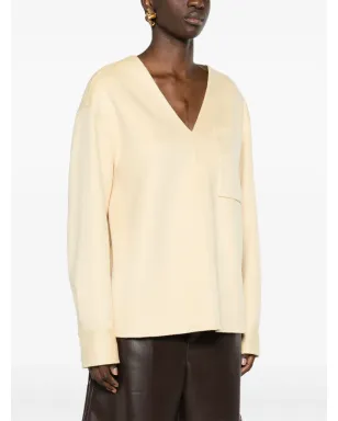 Fabiana Filippi V-neck カシミヤセーター イエロー - サムネイル3