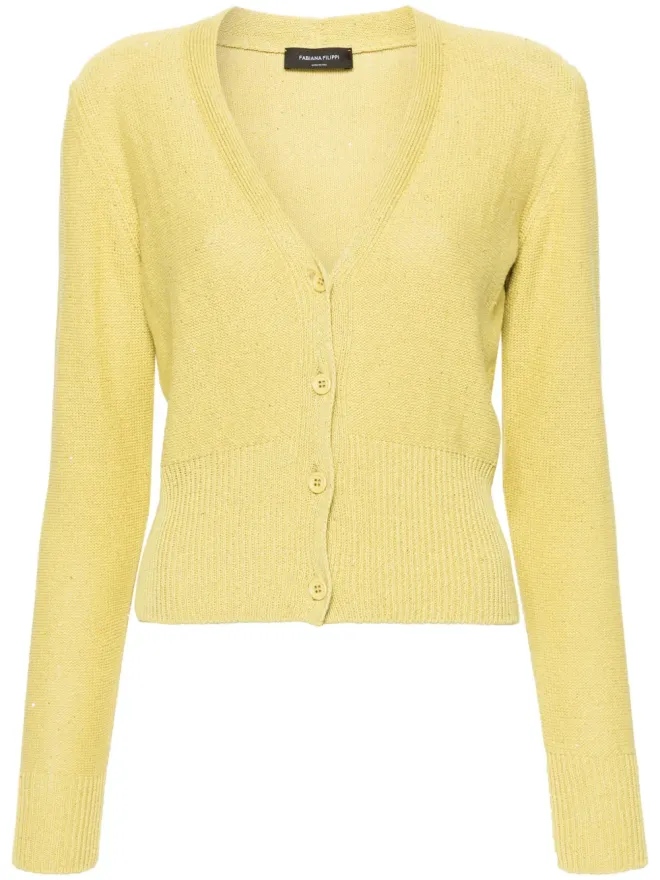 Fabiana Filippi Fabiana Filippi Vネック スパンコール装飾 カーディガンの商品画像