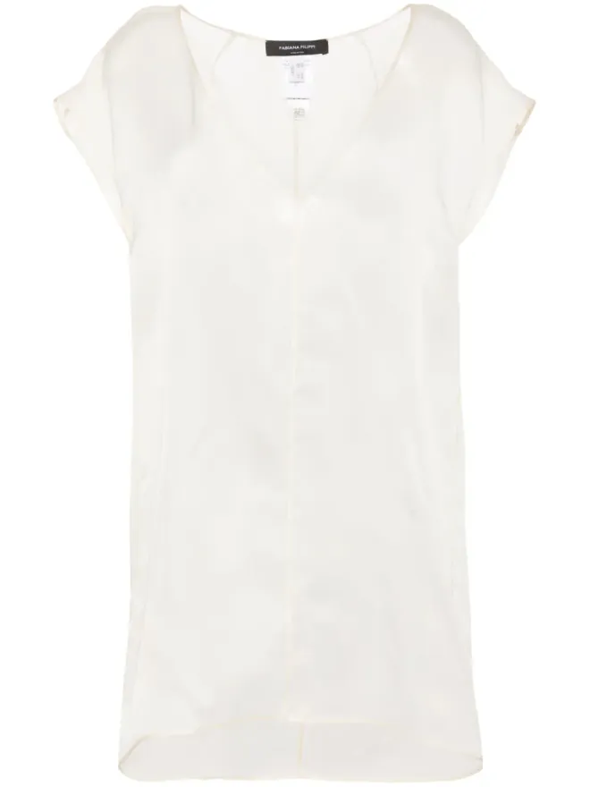 Fabiana Filippi Fabiana Filippi セミシアー シルク ブラウス - ニュートラルカラーの商品画像