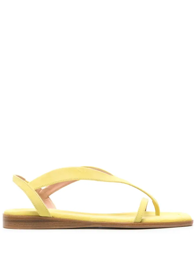 Fabiana Filippi Fabiana Filippi スリングバック スエード フラット サンダル - イエローの商品画像