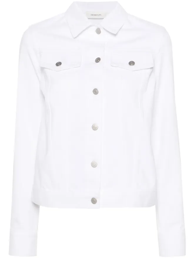 Fabiana Filippi Fabiana Filippi ボタンアップ デニムジャケット ホワイトの商品画像