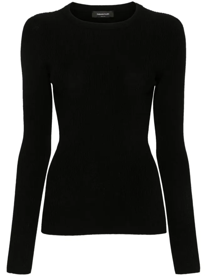 Fabiana Filippi Fabiana Filippi クルーネック リブ編みセーターの商品画像