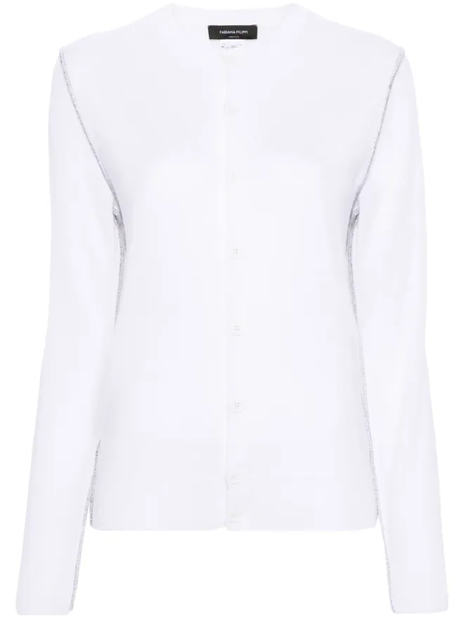 Fabiana Filippi Fabiana Filippi 露出縫いのウールカーディガンの商品画像