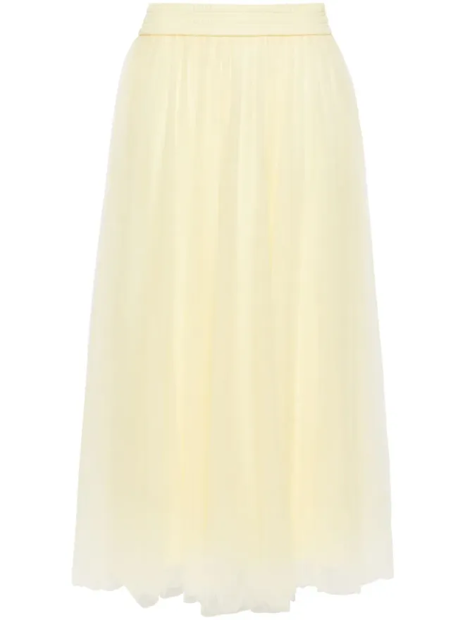 Fabiana Filippi Fabiana Filippi チュールミディスカート イエローの商品画像