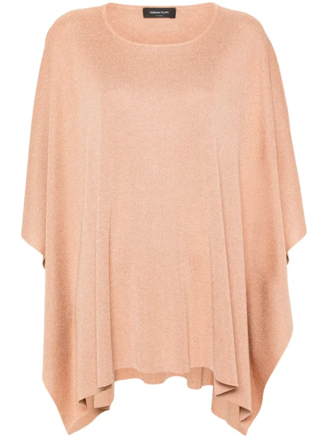 Fabiana Filippi Fabiana Filippi メタリック糸入りニットポンチョの商品画像
