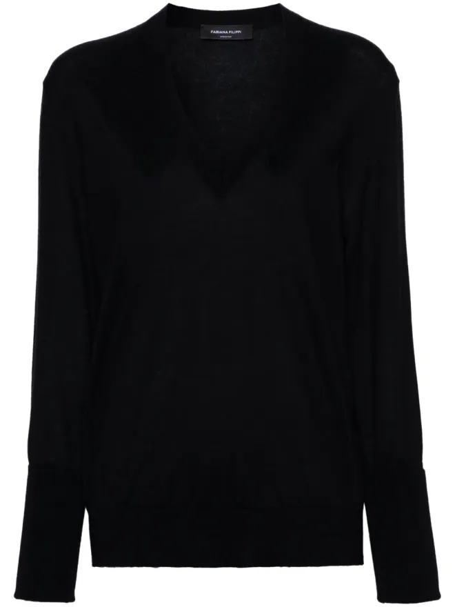 Fabiana Filippi Fabiana Filippi ドロップショルダーVネック ジャンパーの商品画像