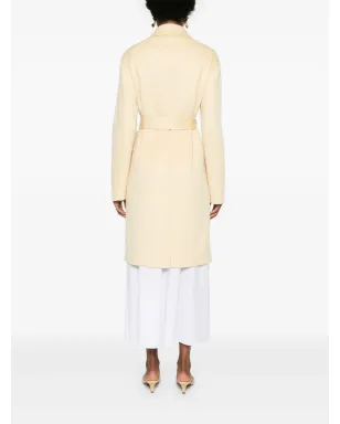 Fabiana Filippi ベルテッド カシミヤ ロングコート - イエロー - サムネイル4