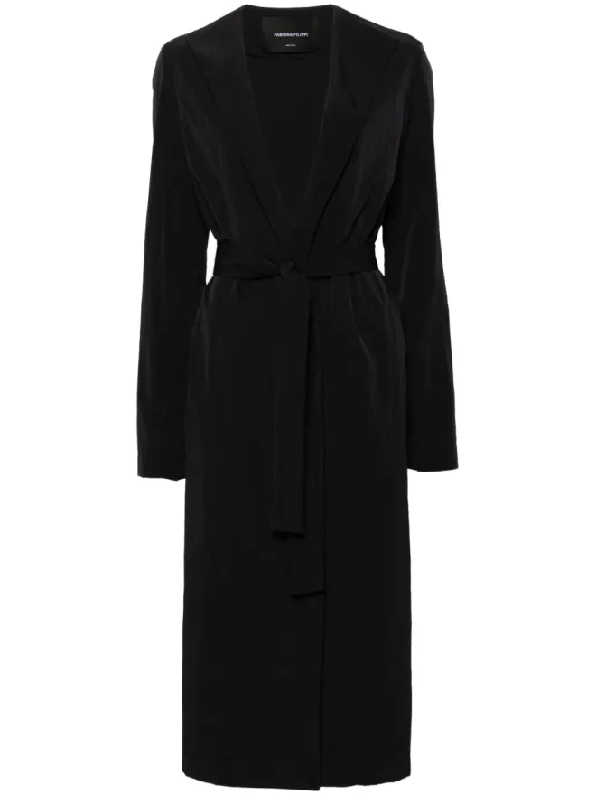 Fabiana Filippi Fabiana Filippi オープンフロントのシワ加工パーカコート - ブラックの商品画像