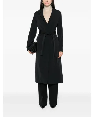 Fabiana Filippi オープンフロントのシワ加工パーカコート - ブラック - サムネイル2