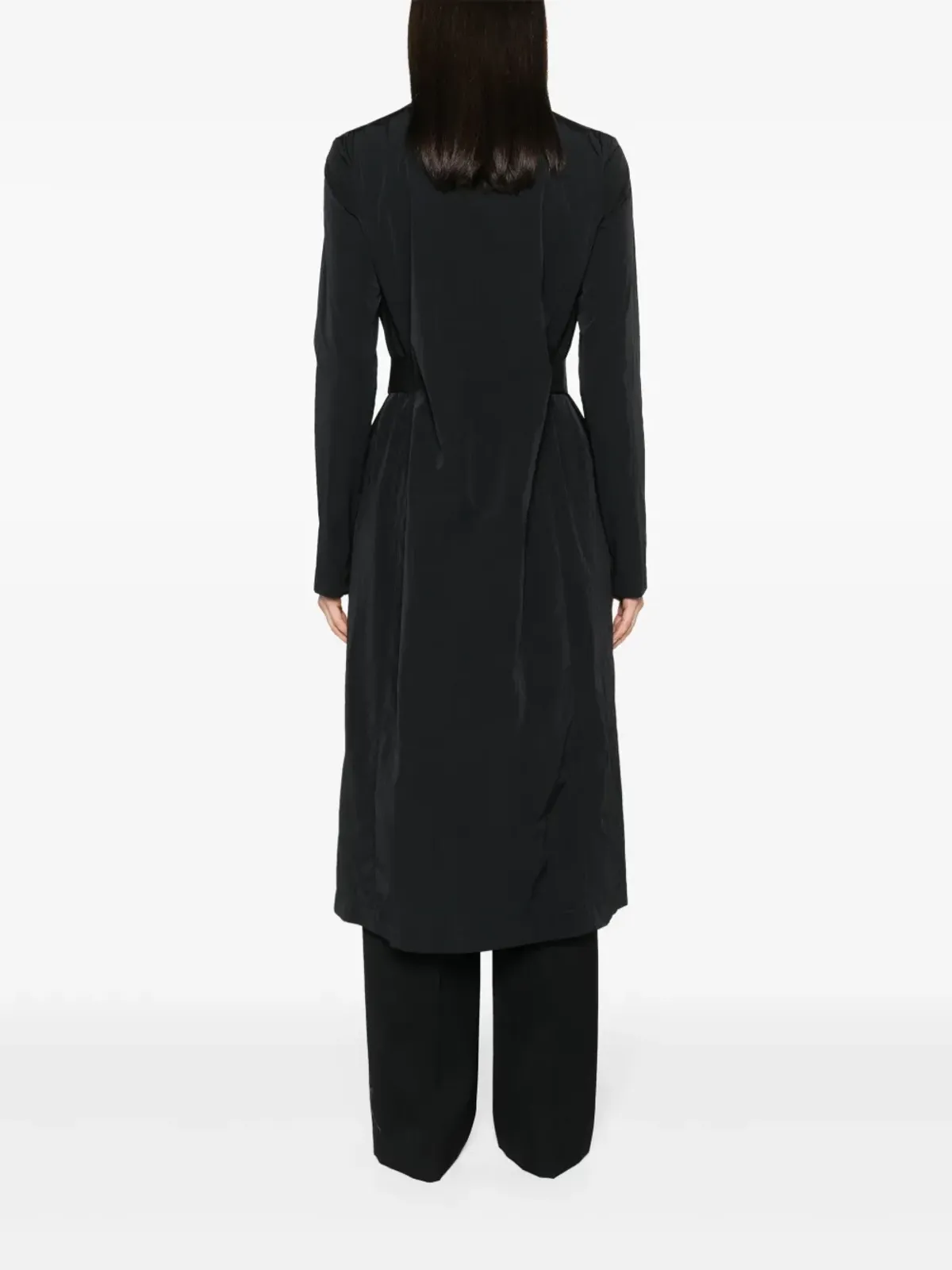 Fabiana Filippi オープンフロントのシワ加工パーカコート - ブラック - 画像4